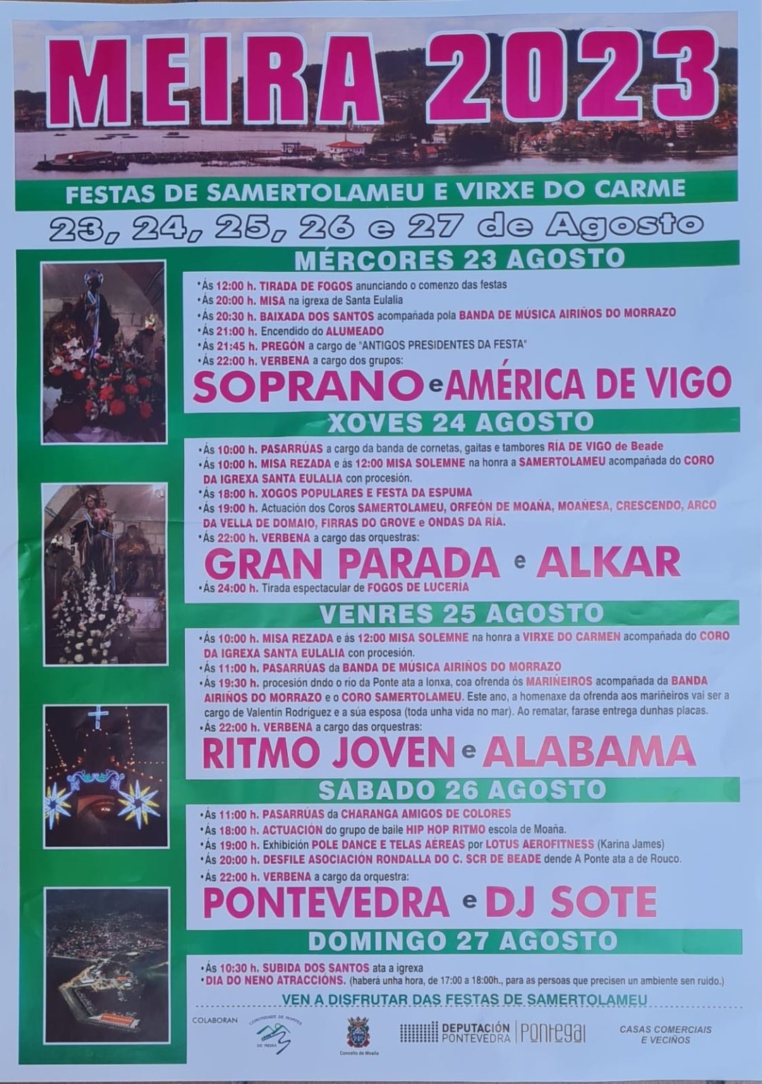 Festas de Samertolameu e Virxe do Carme 2023 (Meira)