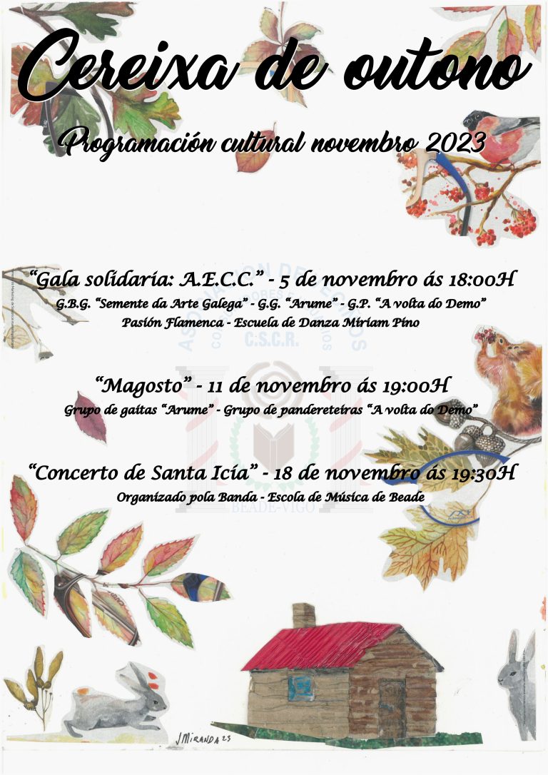 Cereixa de outono: programación cultural novembro 2023