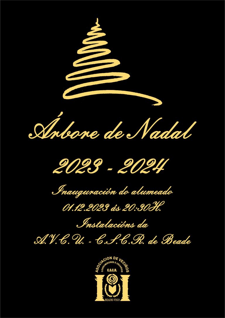 Acendido da árbore de Nadal da A.V.C.U. – C.S.C.R. de Beade