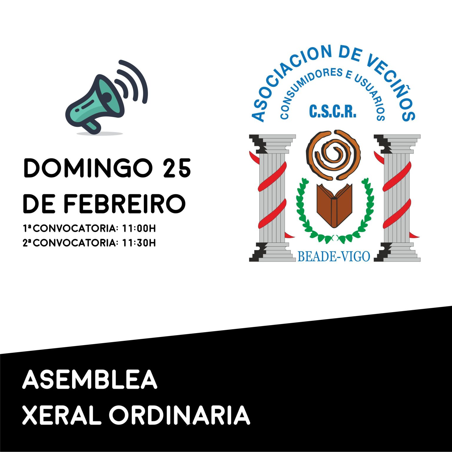 Asemblea Xeral Ordinaria: convocatoria