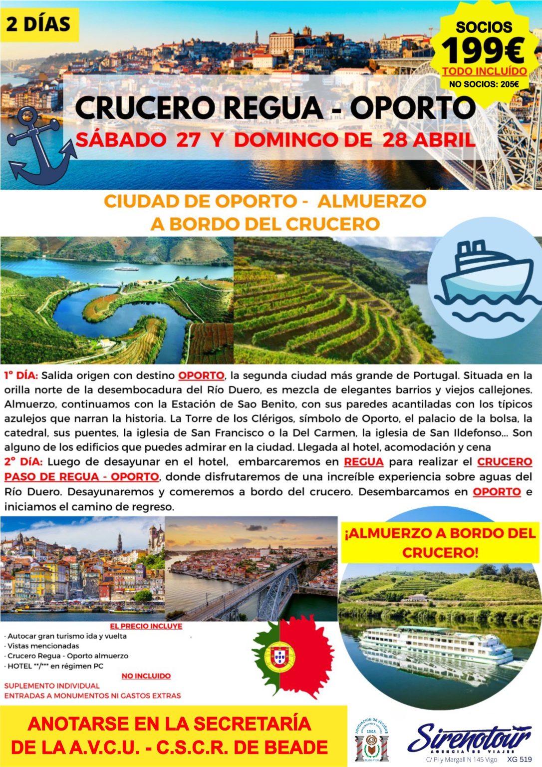 Viaxe – Cruceiro Regua – Oporto