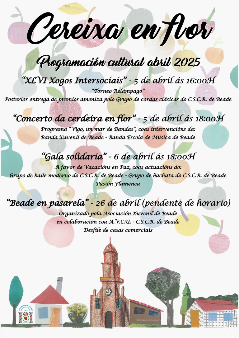 Cereixa en flor: programación cultural abril 2025
