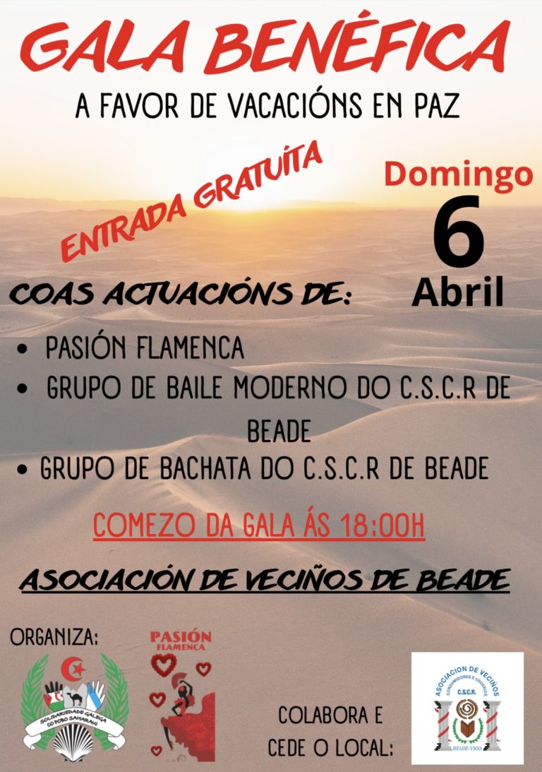 Gala solidaria a favor de Vacacións en Paz